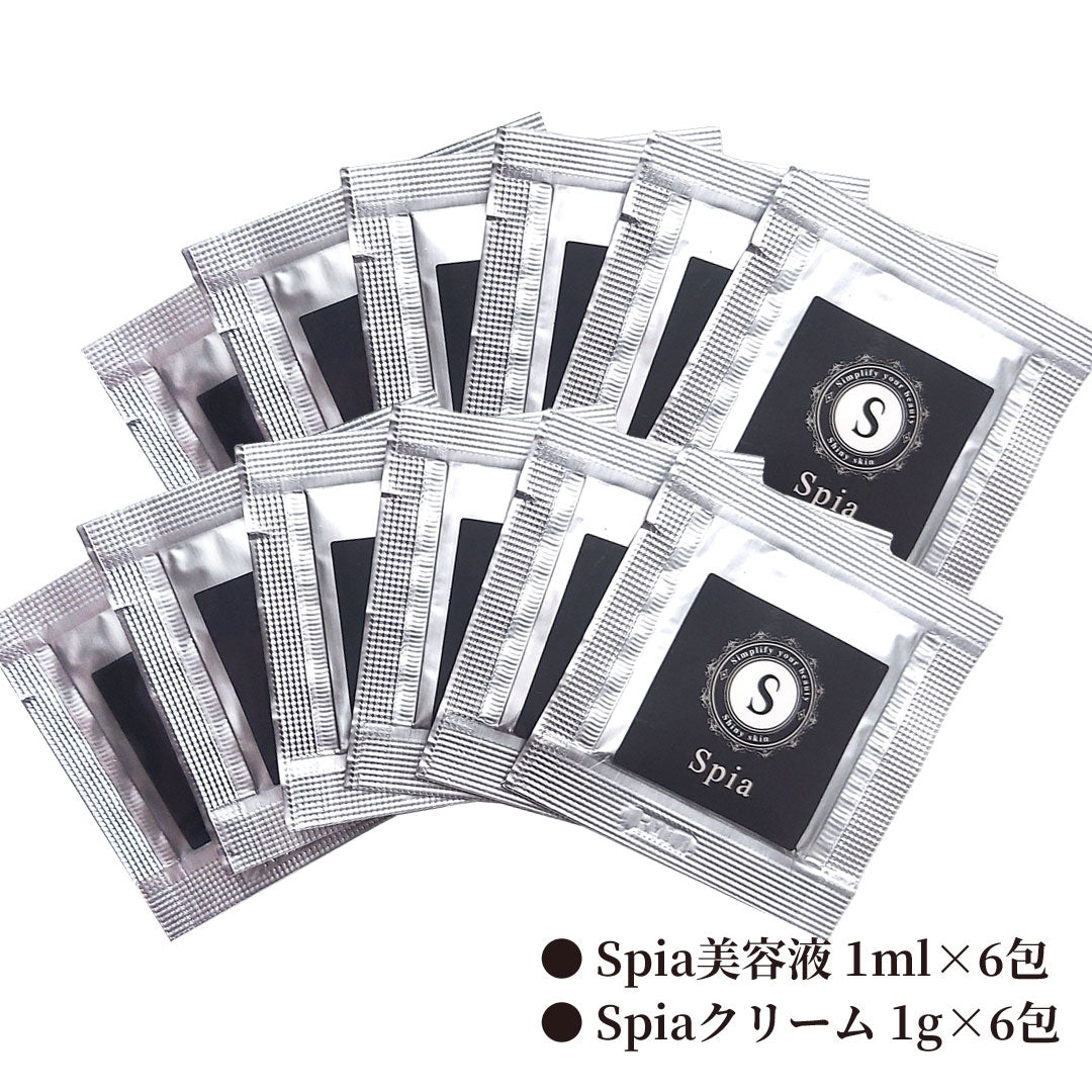 【トライアルキット 送料無料】Spia 美容液 1ml & クリーム 1g (6包ずつ)